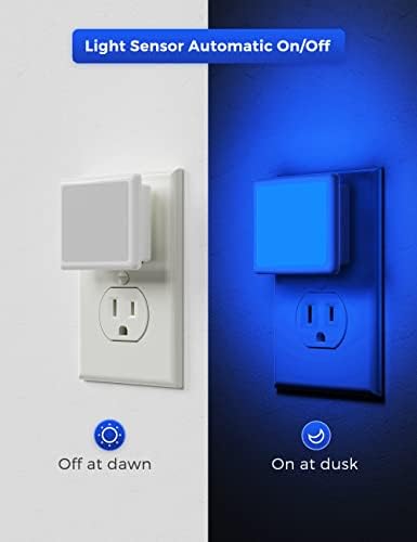 L LOHAS LED Night Lights Plug into Wall 2-Pack, 0.3W Plug in Night Light, Dusk to Dawn, 3000K Soft White, Bright Nightlight Auto-On/Off, for Adults Kids Room Bedroom Bathroom Hallway Kitchen, Non-Dim