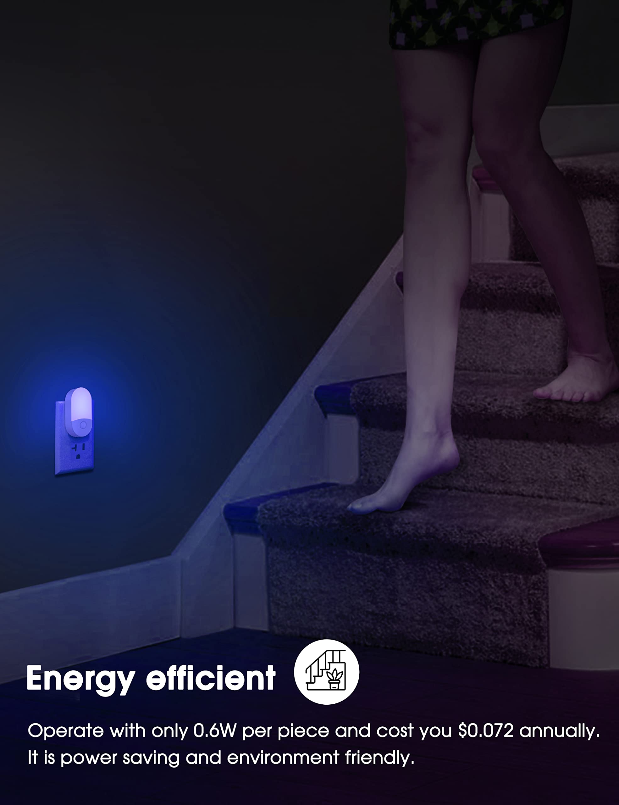 L LOHAS LED Night Lights Plug into Wall, [2 Pack] LED Dimmable Night Light with Light Sensors, 30/60LM Adjustable Brightness Nightlights, Soft White 3000K Automatic Night Light for Kid, Hallway